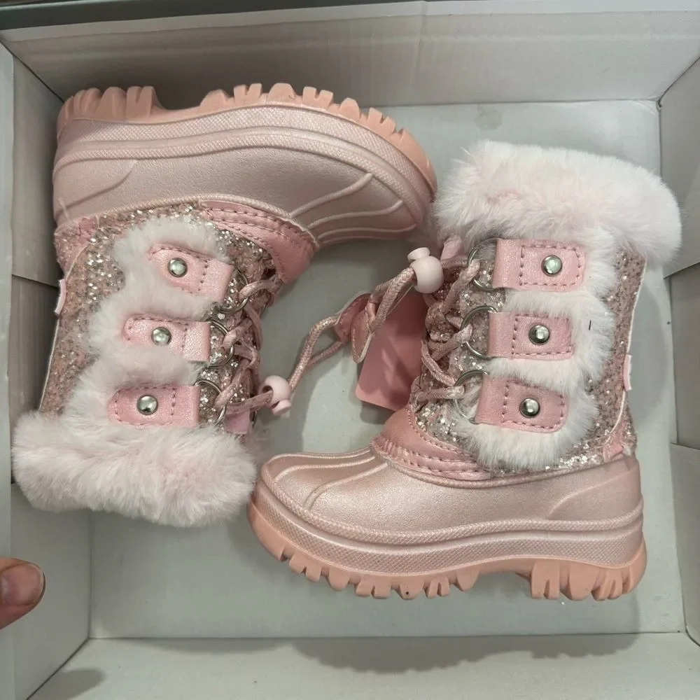 London Fog Baby Girls Snow Boot sz 6 Insulated Waterproof NEW G735